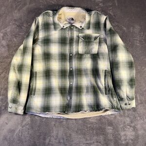 The North Face Green Plaid Men's Jacket XL